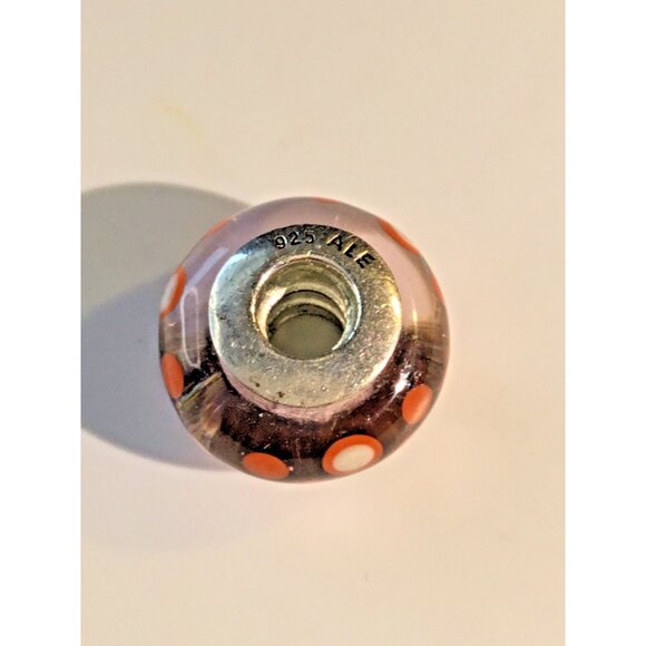 Pandora Sterling Silver Pink Bubbles Murano Glass charm - Picture 5 of 6